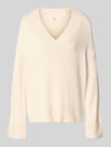 Gina Tricot Loose Fit Strickpullover mit Woll-Anteil Offwhite