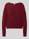 American Vintage Relaxed Fit Strickpullover aus Material-Mix mit Leinen-Anteil Bordeaux