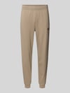 EA7 Emporio Armani Sweatpants mit Logo und elastischem Bund Beige