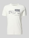 s.Oliver RED LABEL męski t-shirt o kroju regular fit z czystej bawełny Biały