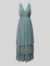 Lace & Beads Abendkleid im Stufen-Look Gruen