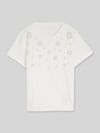 Tom Tailor t-shirt o kroju regular fit z czystej bawełny z nadrukiem z motywem Złamany biały