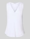 ZABAIONE Regular Fit Leinenblusentop mit V-Ausschnitt Modell 'Lu44cia' Offwhite