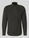 Lindbergh Slim Fit Freizeithemd mit Brusttasche Modell 'Brushed' Oliv