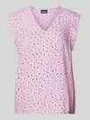 PIECES Blouse van viscose met V-hals, model 'NYA' Roze