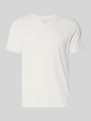 Tom Tailor Regular Fit T-Shirt aus reiner Baumwolle Offwhite Melange