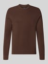 MCNEAL Regular Fit Strickpullover aus Baumwoll-Mix Schlamm