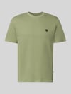 Blend T-shirt met labeldetail model 'FILLIP' Olijfgroen