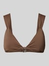 Neo Noir Bikini-Oberteil mit breiten Trägern Modell 'ZADIE SOLID' Dunkelbraun
