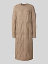 PIECES Strickkleid mit Woll-Anteil Modell 'JENNA' Schoko