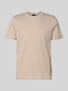 JOOP! COLLECTION T-Shirt mit geripptem Rundhalsausschnitt Sand