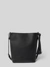 Seidenfelt Hobo Bag mit Logo-Prägung Modell 'LOHJA' Black