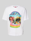 HUGO T-Shirt mit Label-Print Modell 'Duwood' Weiss