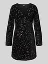 PIECES Mini-Paillettenkleid aus Samt Modell 'KAM' Black