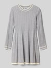Mayoral Kleid mit Zopfmuster Mittelgrau Melange