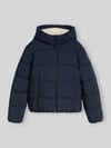 Tom Tailor Denim Regular fit pufferjack met capuchon Marineblauw