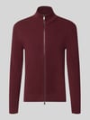 MCNEAL Strickjacke mit Stehkragen Dunkelrot
