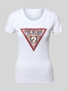 GUESS T-shirt met logo en ronde hals Wit