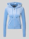 Juicy Couture Sweatjacke mit Logo-Stitching Modell 'ROBERTSON' Hellblau