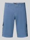 bugatti Regular Fit Bermudas mit Cargotaschen Blau