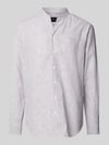 Emporio Armani Regular Fit Freizeithemd aus Leinen-Baumwoll-Mix Hellbraun