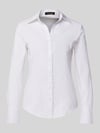 MORE & MORE Hemdbluse mit Label-Stitching Offwhite