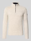 Tom Tailor Regular fit schipperstrui van katoenmix Offwhite