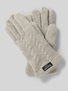 EEM Handschuhe mit Label-Detail Hellgrau