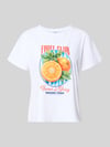 ZABAIONE T-shirt met motiefprint model 'Or44ange' Wit