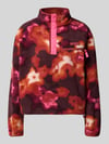 Columbia Fleeceshirt met opstaande kraag en labelpatch model 'Helvetia II' Middenbruin