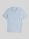 Tom Tailor Regular Fit T-Shirt aus reiner Baumwolle mit Logo-Stitching Hellblau