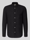 ONLY & SONS Slim Fit Freizeithemd aus Baumwoll-Leinen-Mix Modell 'CAIDENLS SOLID' Black