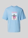 REVIEW T-Shirt mit Fotoprint Hellblau