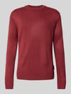 Tom Tailor Denim Regular Fit Strickpullover aus Rippstrick Rot