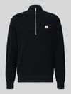 Calvin Klein Jeans Loose Fit Troyer mit gerippten Abschlüssen Black