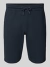 Blend Straight Fit Sweatshorts mit Logo-Stitching Modell 'Fillip' Marine