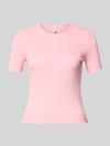 ONLY Slim fit T-shirt van Katoenmix Model 'TENNA' Roze