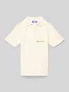 JACK & JONES Koszulka polo o kroju regular fit z wyszywanym logo model 'Rebro' Écru