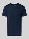 Selected Regular Fit T-Shirt aus Baumwoll-Mix Marine