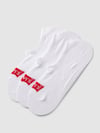 Levi's® Füsslinge mit Label-Detail Modell 'BATWING' im 3er-Pack Weiss