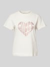 GUESS Activewear T-Shirt mit Label-Detail Modell 'JULIA' Ecru