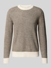 Selected Regular Fit Strickpullover mit Alpaka-Woll-Mix Modell 'RAI' Dunkelbraun