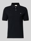 GANT slim fit poloshirt met gestikt logo Zwart
