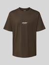 JACK & JONES T-Shirt mit Rundhalsausschnitt Modell 'SOHO' Dunkelbraun