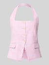 MANGO Weste aus Leinen mit Neckholder Modell 'BORELI' Rosa