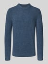 Christian Berg Men Strickpullover aus Woll-Mix Dunkelblau