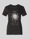 ONLY Regular fit T-shirt van puur katoen Model 'LUCY' Metallic zwart