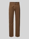 Pierre Cardin Tapered Fit Hose mit Eingrifftaschen Modell 'Lyon' Schoko