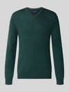 Christian Berg Men Strickpullover aus Woll-Mix mit V-Ausschnitt Bottle