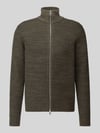 Selected Regular fit gebreid jack van puur katoen model 'DANE' Groen